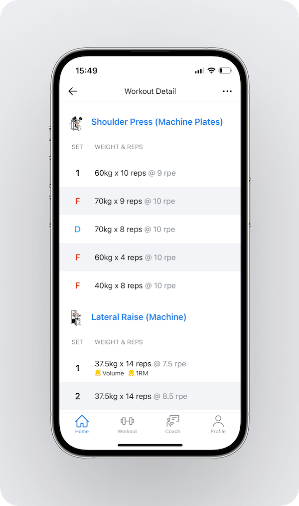 a look at some of the training details users can access when they explore other athletes' workouts in Hevy